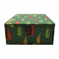 پاییز جعبه کشویی زمینه سبز طرح برگ های رنگی