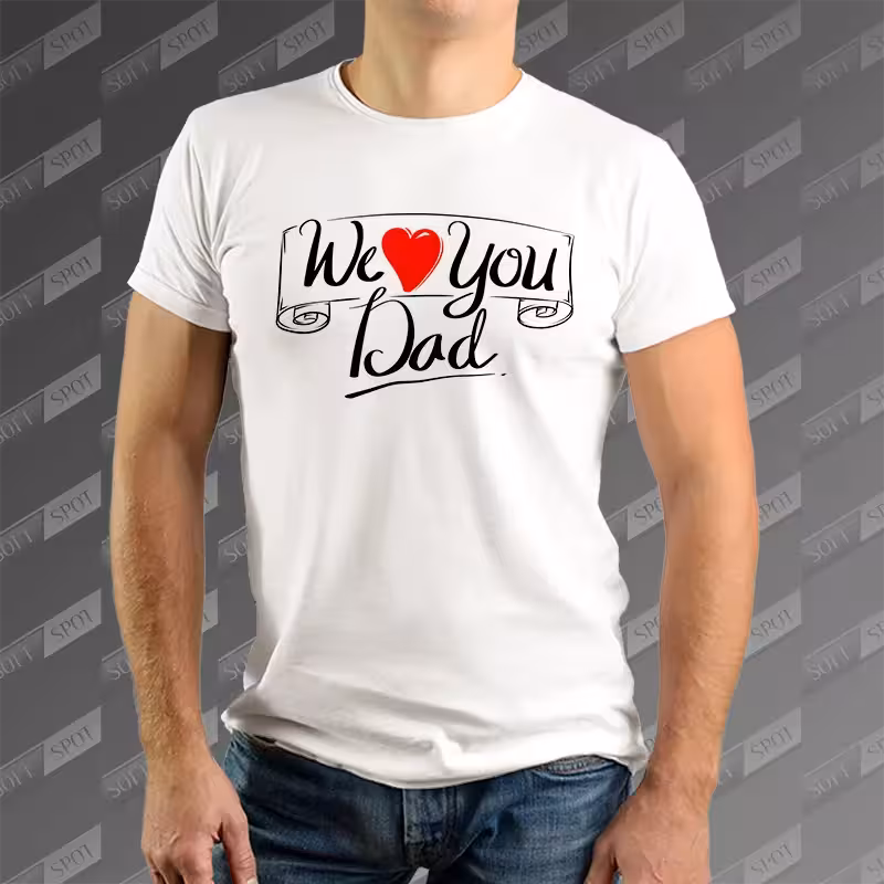 تیشرت مردانه طرح We love you Dad TS-762