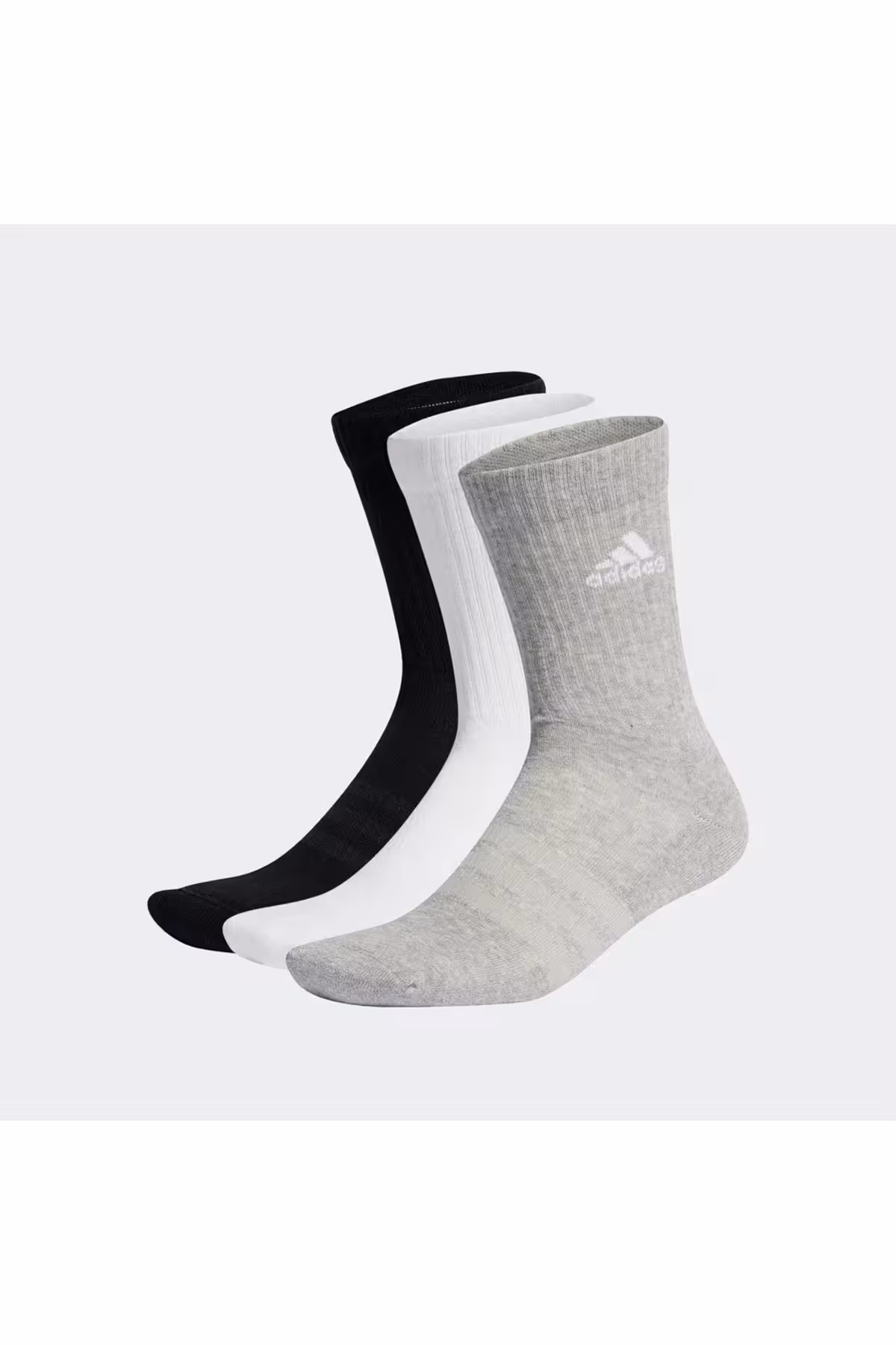 مردانه و زنانه خدمه کوسن 3 جوراب یونیکسکس سیاه سفید خاکستری adidas