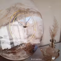 ساعت دیواری دستساز رویاسا رزینی با موتور آرامگرد