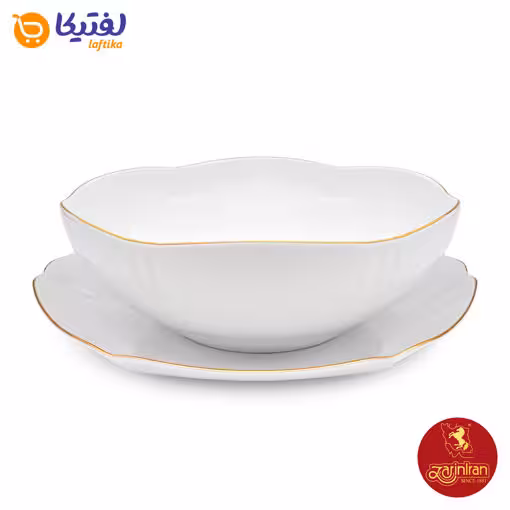 سرویس قاب و قدح هگزان چینی زرین زرین لب طلایی
