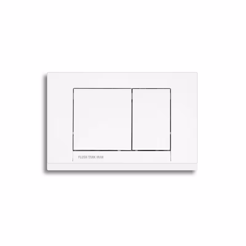 کلید فلاش تانک ایران مدل مستطیل سفید یخچالی (کد 04)