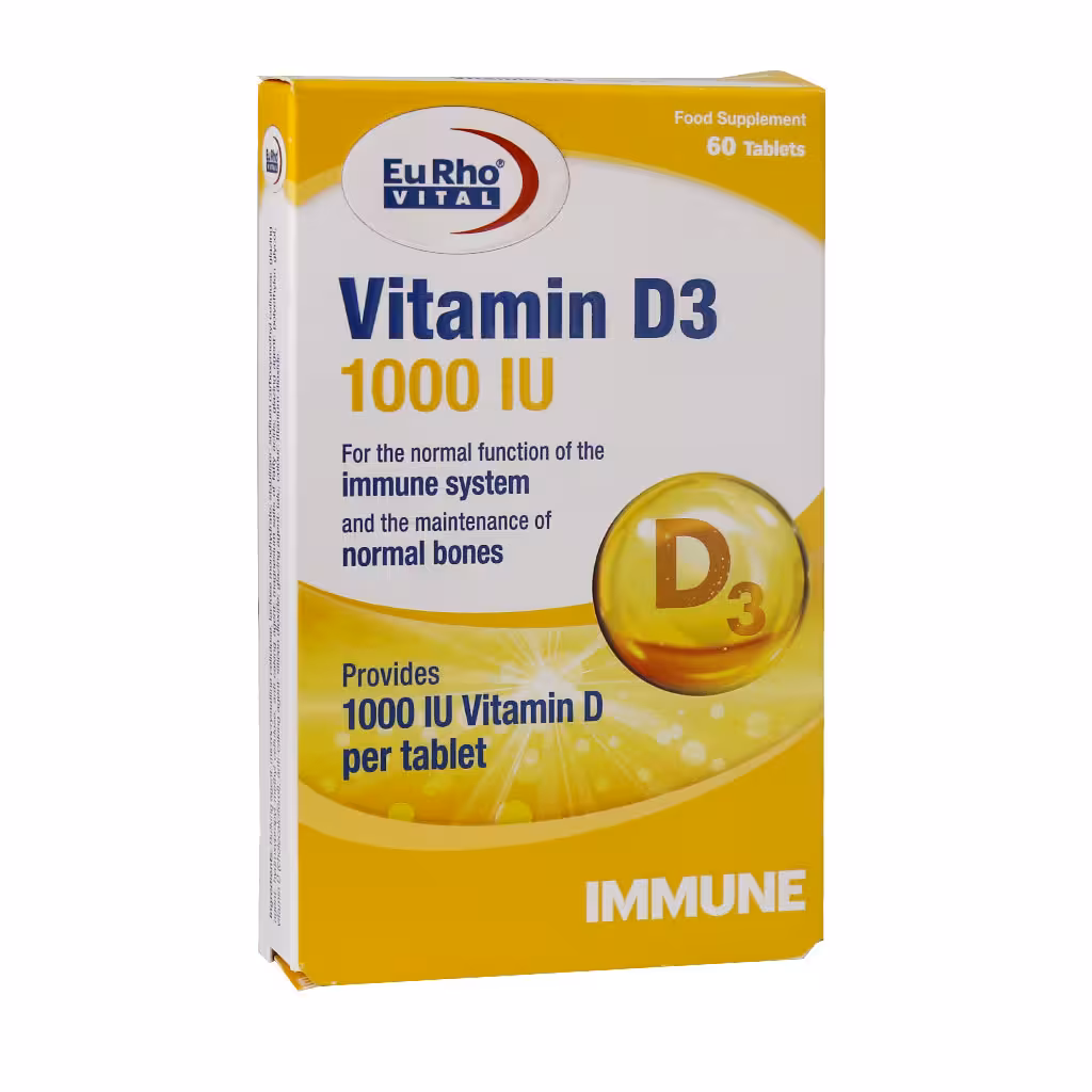 قرص ویتامین D3 1000 واحد60 عدد یوروویتال Eurho Vital