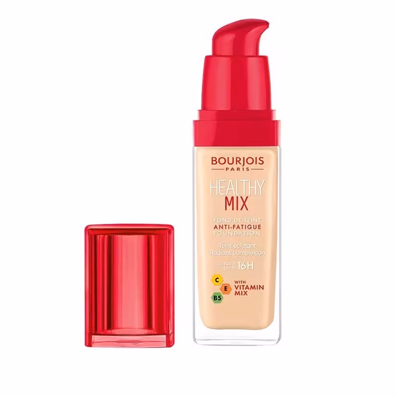 کرم پودر هلثی میکس بورژوا مناسب انواع پوست به ویژه خشک و حساس شماره BOURJOIS HEALTHY MIX FOUNDATION 52