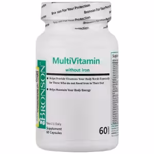 کپسول مولتی ویتامین بدون آهن برونسون 60 عددی