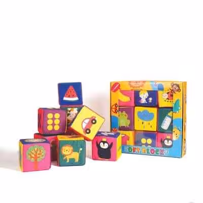 بسته بازی مکعب های ابری پارچه ای مفاهیم (9عددی،باجعبه)