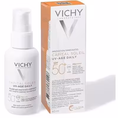 ضد آفتاب ویشی Vichy مدلSPF50 capital soleil UV-AGE DAILY حجم 40 میلی لیتر