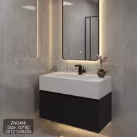 روشویی کابینتی بامبو مشکی کد ZN0406