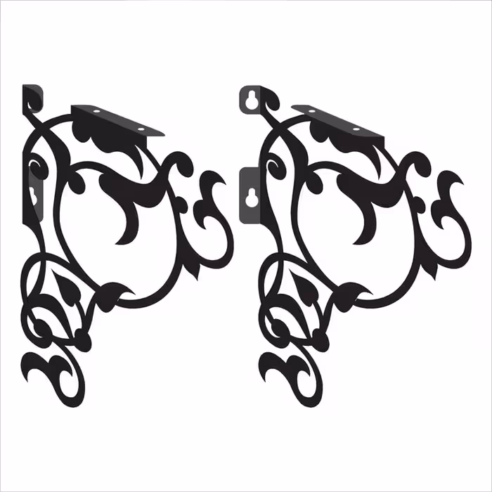 پایه نگهدارنده طبقه دیواری مدل اسلیمی کد A-ESHP131 بسته دو عددی | کالا مکس