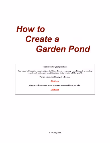 خرید و دانلود نسخه کامل کتاب How to create a garden pond