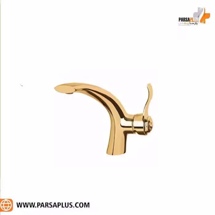 شیر روشویی دوان مدل گلاژ طلایی