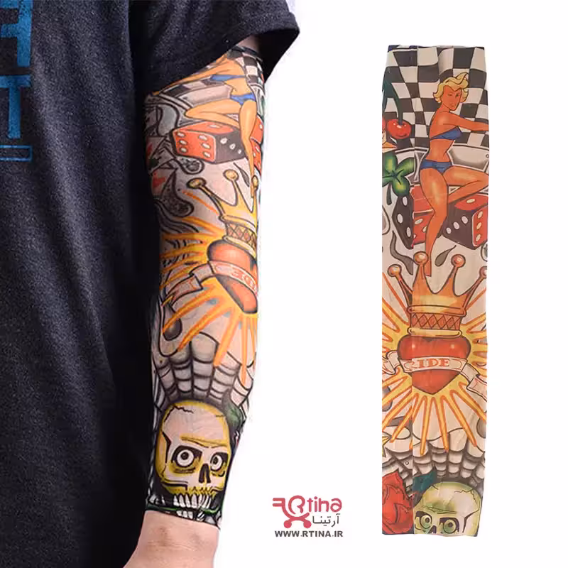 ساق دست تاتو دار جدید طرح رنگی فشن IDE