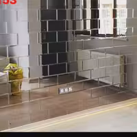 آینه دکوراتیو طرح آجری در 6رنگ نقره ای شامپاینی(برنز) مسی طلایی دودی و صورتی(هزینه ارسال به صورت پس کرایه و در مقصد) 
