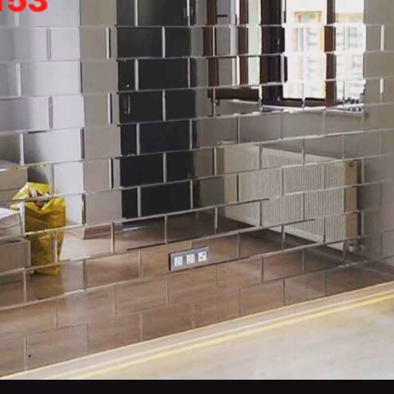 آینه دکوراتیو طرح آجری در 6رنگ نقره ای شامپاینی(برنز) مسی طلایی دودی و صورتی(هزینه ارسال به صورت پس کرایه و در مقصد)