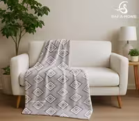 پتو یک نفره مسافرتی شبنما مدل مدرن خاکستری