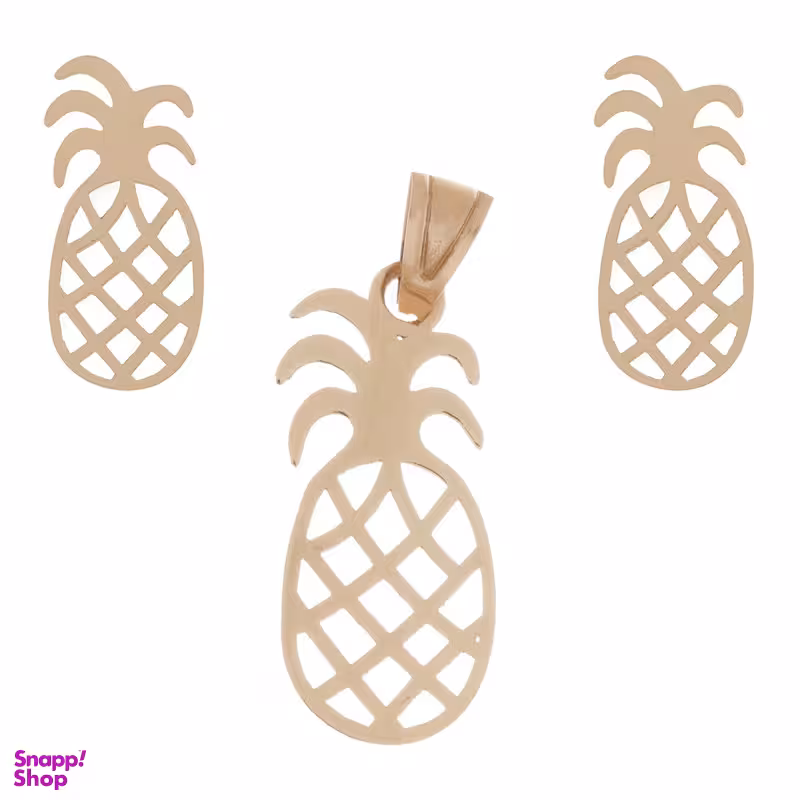 نیم ست طلا 18 عیار زنانه مدل SHR024