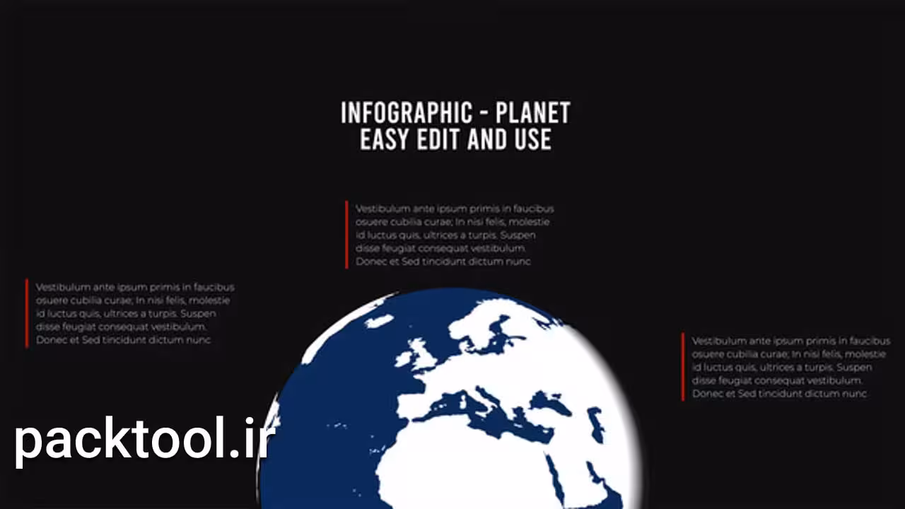 دانلود پروژه آماده پریمیر پرو اینفوگرافیک سیاره Infographic Planet - پک تول
