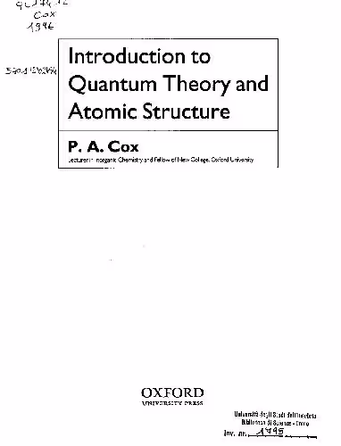 خرید و دانلود نسخه کامل کتاب Introduction to Quantum Theory and Atomic Structure