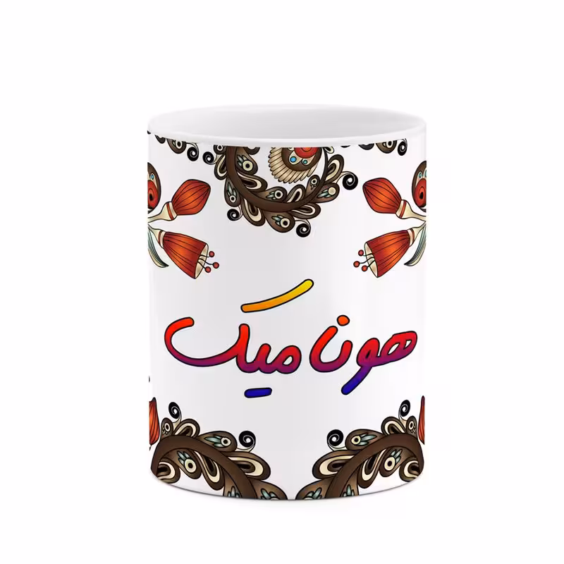 ماگ   اسم هونامیک  سنتی گل و بته کد mgh48327