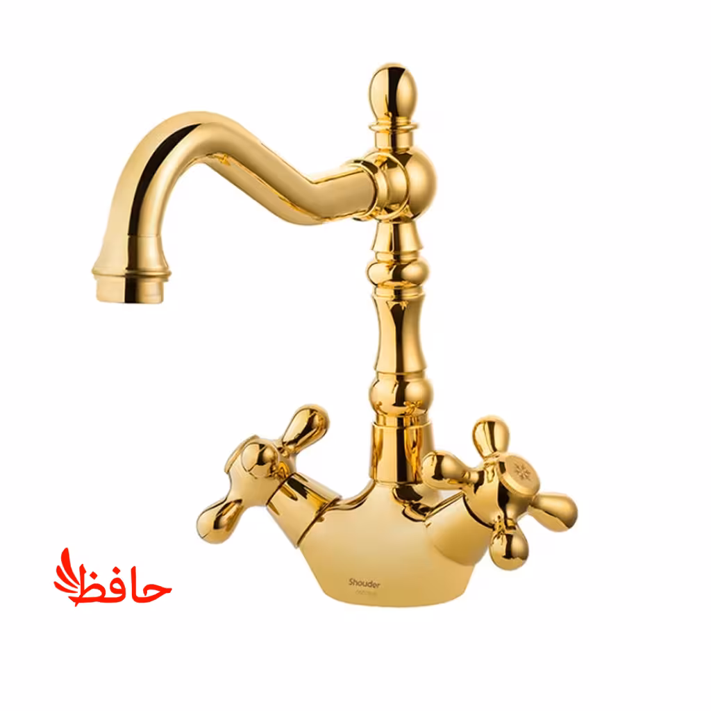 شیر روشویی شودر مدل باروک پلاس طلایی