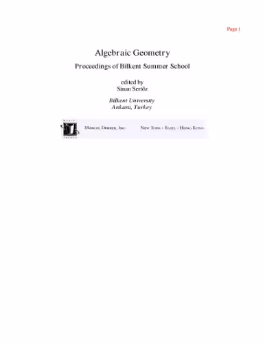خرید و دانلود نسخه کامل کتاب Algebraic Geometry: Proc Bilkent summer school