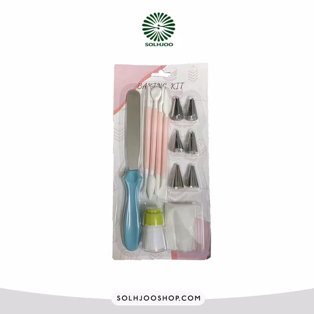 ابزار تزیین فوندانت مدل ماسوره و پالت کد M13 مجموعه 13 عددی