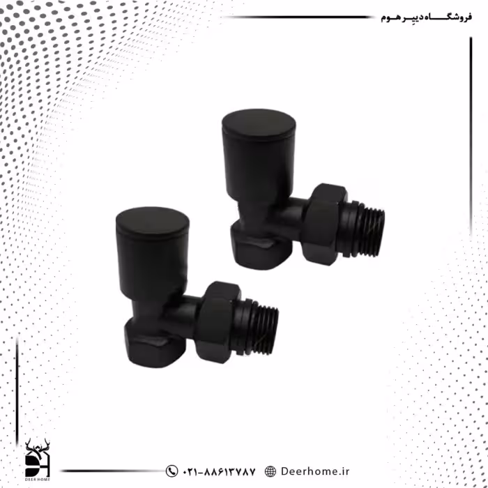 شیر حوله خشک کن گرد مشکی