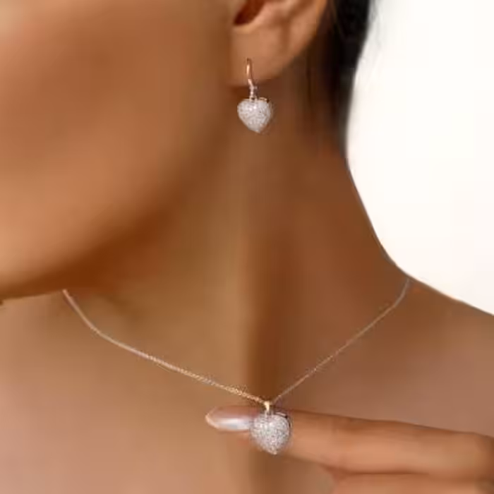 نیم ست مدل قلبی از برند YSX . کد N80..