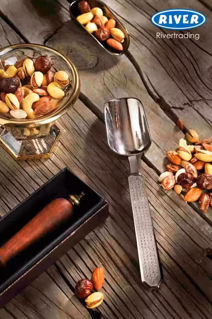 قاشق آجیل دسته چوبی ریور کد 206