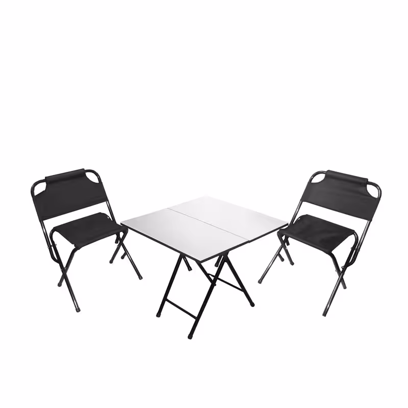 میز و صندلی سفری میزیمو مدل 2 تیکه تاشو کد 2573 مجموعه 3 عددی