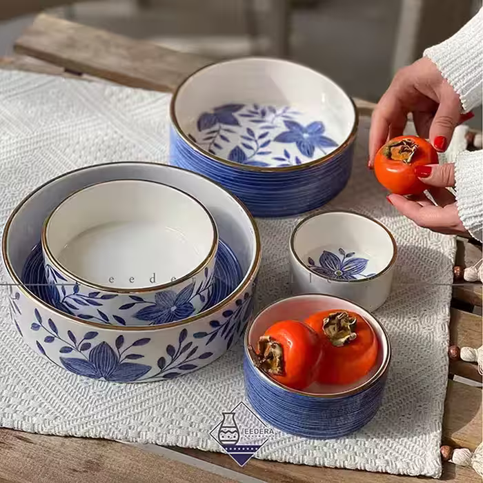 کاسه پنج سایز لاستر طلا