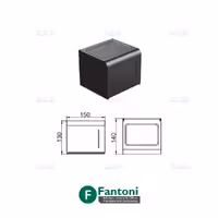 جای دستمال کاغذی 150mm روی صفحه رنگ مشکی مات سری M فانتونی S301