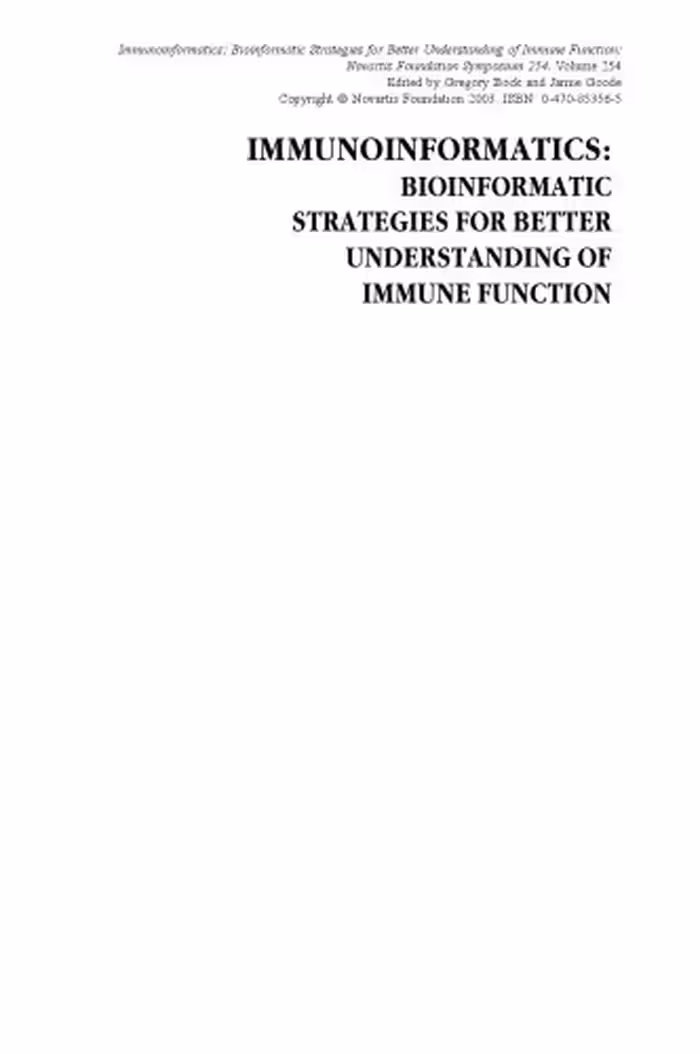 خرید و دانلود نسخه کامل کتاب Immunoinformatics: bioinformatic strategies for better understanding of immune function