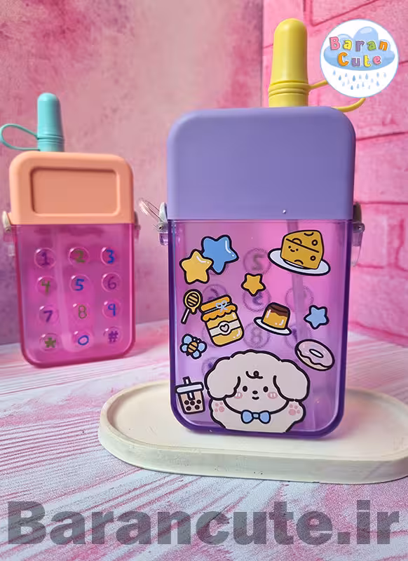 قمقمه فانتزی کتابی درجه یک وارداتی طرح موبایل ببعی