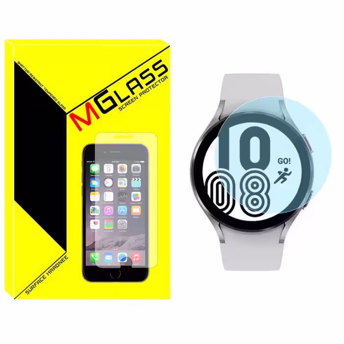 محافظ صفحه نمایش شیشه‌ای ام‌گلس مدل Glass-MG مناسب برای ساعت هوشمند سامسونگ Galaxy Watch 4 44mm | کالا برتری