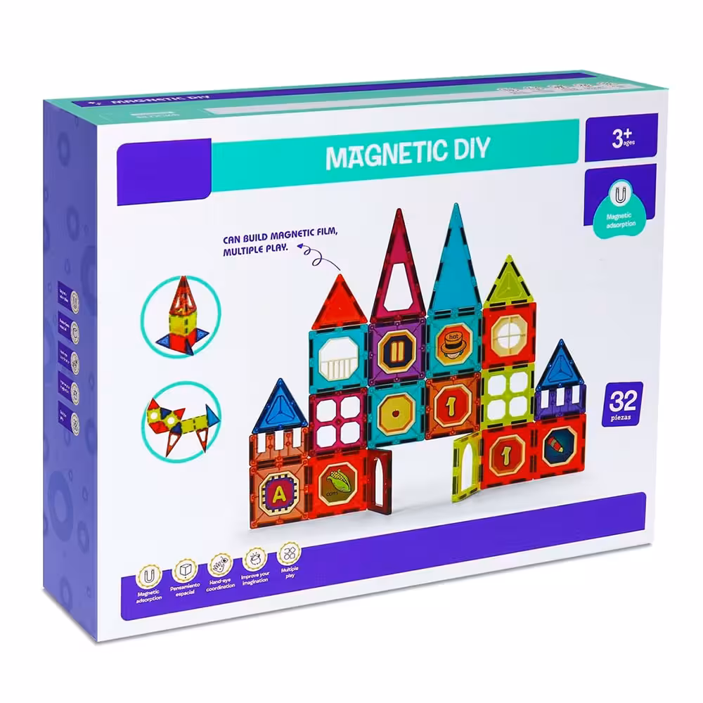 ساختنی مگنتی 32 قطعه مگنت تایل کد CH1019