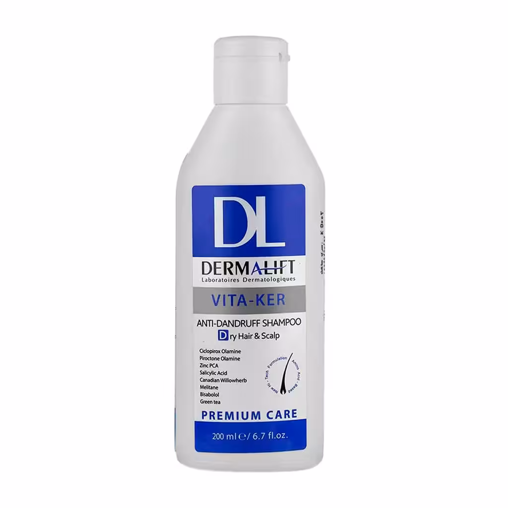 شامپو ضد شوره موی خشک ویتاکر درمالیفت 200 میلیلیتر | Dermalift Vita Ker Anti Dandruff Shampoo