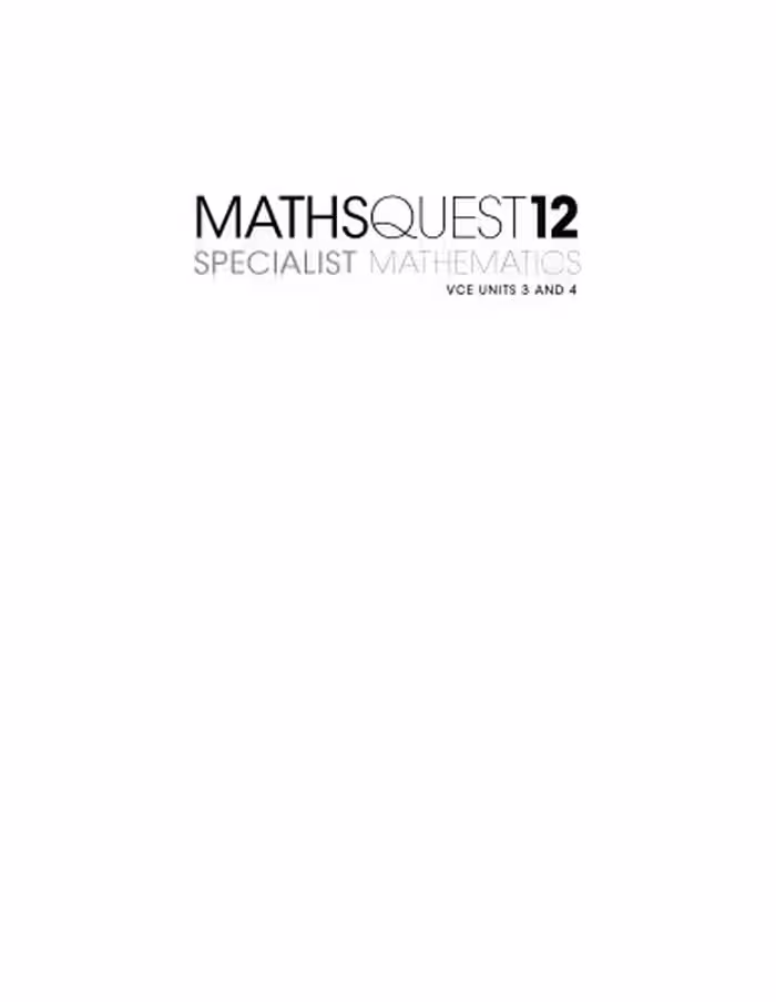 خرید و دانلود نسخه کامل کتاب Jacaranda Maths Quest 12 Specialist Mathematics