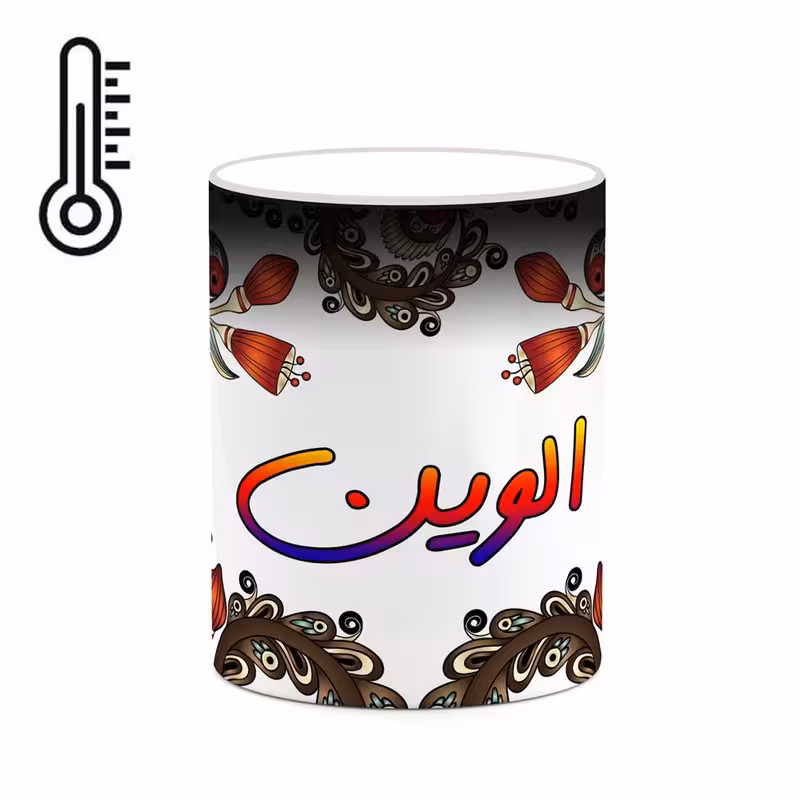 ماگ حرارتی   اسم الوین  سنتی گل و بته کد mgh43737