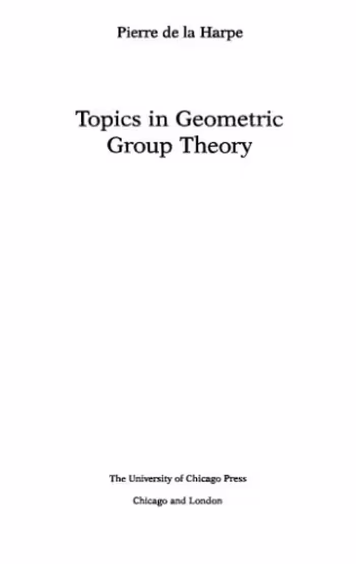 خرید و دانلود نسخه کامل کتاب Topics in geometric group theory