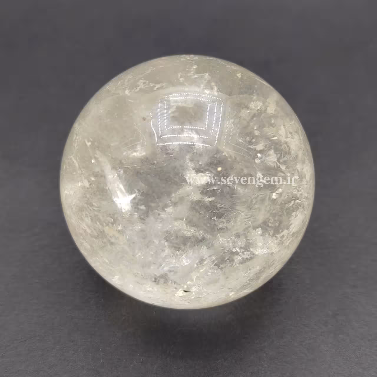 گوی کریستال کوارتز یخی (کد430)