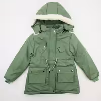 کاپشن دخترانه وارداتی سبز کد 10401