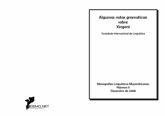 خرید و دانلود نسخه کامل کتاب Algumas notas gramaticais sobre Xingoni