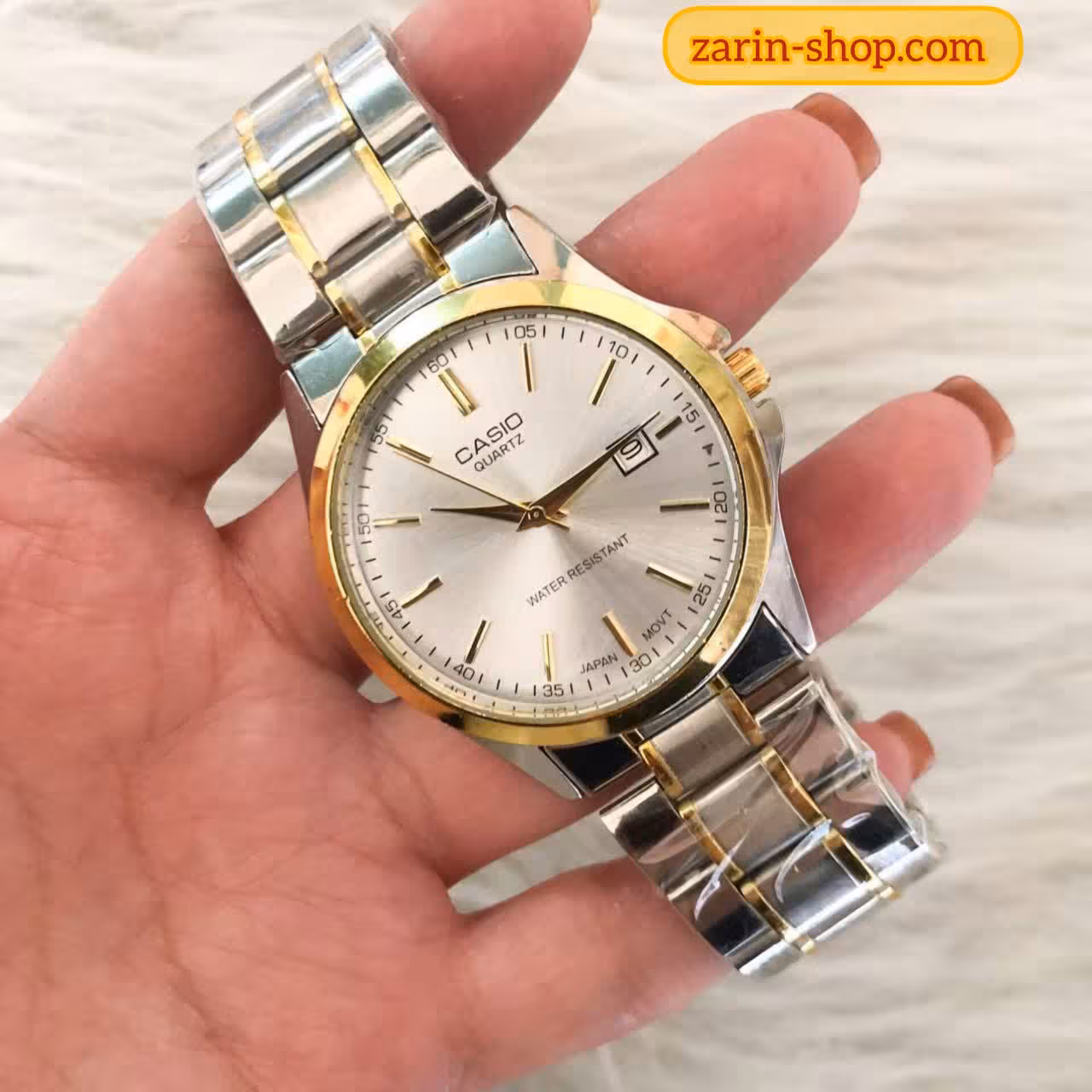 ساعت مردانه کاسیو دو رنگ
