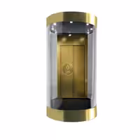 کابین آسانسور استیل طلایی کد 10314