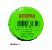 برچسب اتیکت زن مدل F100 تانکس ترکیه 6 حلقه 800 عددی mm12*21