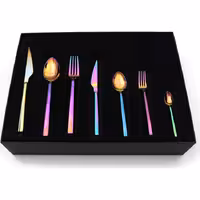 سرویس قاشق و چنگال 12 نفره 84 پارچه برند KB SOLINGEN اصل آلمان ( پَر طاووسی )