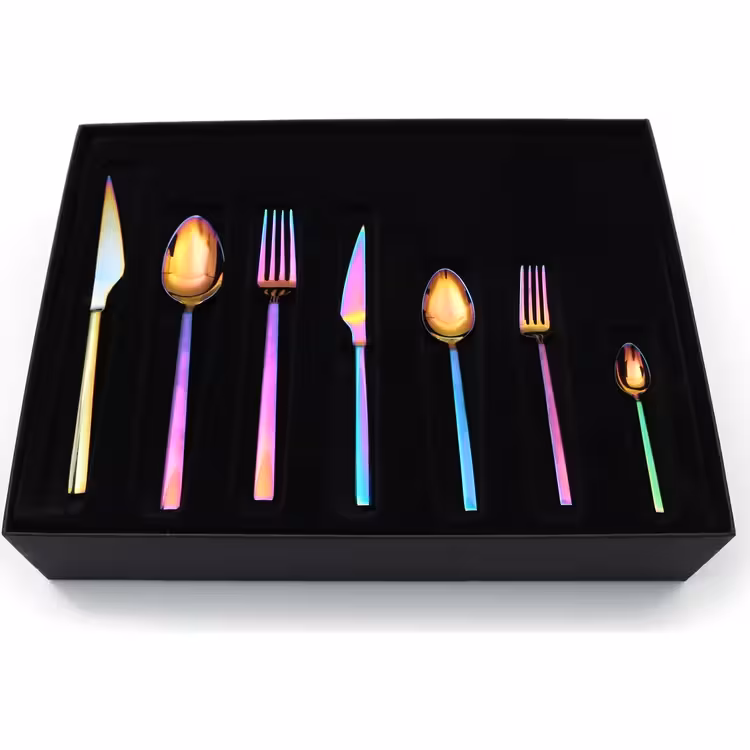 سرویس قاشق و چنگال 12 نفره 84 پارچه برند KB SOLINGEN اصل آلمان ( پَر طاووسی )