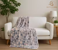 پتو یک نفره مسافرتی شبنما مدل شکوفه زار