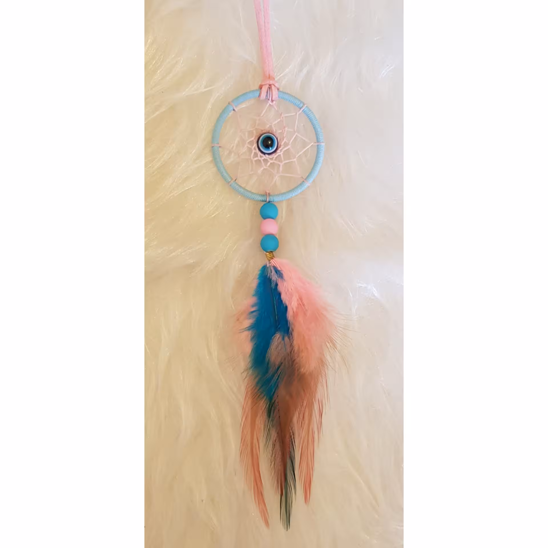 دریم کچر (کابوس گیر) چشم نظر حلقه 5 سانت دستساز در طرح و رنگ دلخواه فروش بصورت تک و عمده
